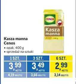 Makro Kasza manna Cenos oferta