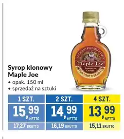 Makro Syrop klonowy Maple Joe oferta
