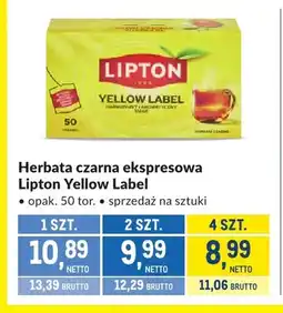 Makro Herbata czarna ekspresowa Lipton Yellow Label oferta