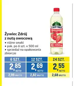 Makro Woda smakowa Żywiec Zdrój z nutą owocową oferta