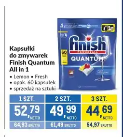 Makro Kapsułki do zmywarek Finish Quantum All in 1 Lemon oferta