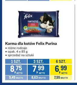 Makro Karma dla kotów Felix Purina 4-pak oferta