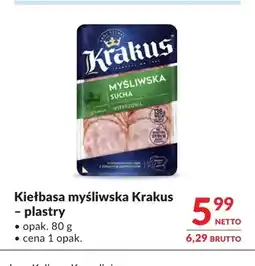 Makro Kiełbasa myśliwska w plastrach Krakus oferta