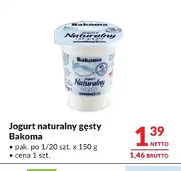 Makro Jogurt naturalny gęsty Bakoma oferta