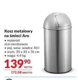 Makro Kosz metalowy na śmieci Aro oferta