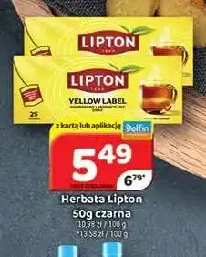 Delfin Herbata czarna Lipton Yellow Label oferta