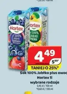 Delfin Sok Jabłko plus owoce Hortex 100% oferta