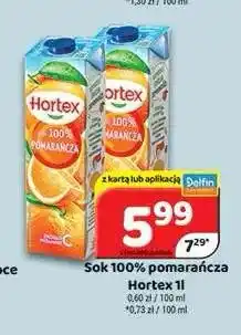 Delfin Sok pomarańcza Hortex 100% oferta