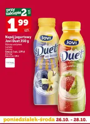 Napój jogurtowy Jovi Duet na deser jagoda-wanilia