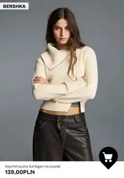 Bershka Asymetryczny kardigan na suwak Bershka oferta