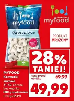 Kaufland Krewetki surowe 31-40 obrane bez ogonka Myfood oferta