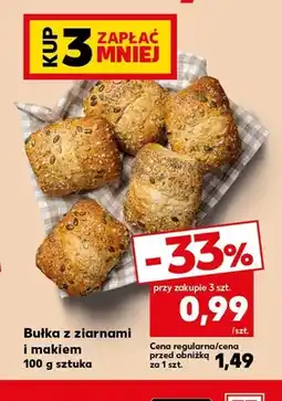 Kaufland Bułka z ziarnami i makiem oferta