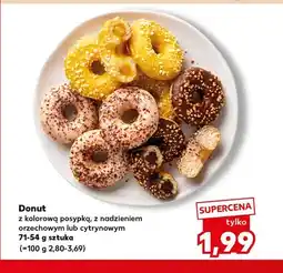 Kaufland Donut z kolorową posypką z nadzieniem orzechowym oferta