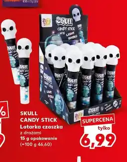 Kaufland Latarka czaszka z drażami Skull Candy Stick oferta