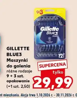 Kaufland Maszynki do golenia Blue3 Plus Gillette 9+3 szt oferta