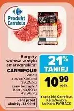 Carrefour Market Burgery wołowe w stylu amerykańskim Carrefour oferta
