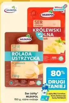 Carrefour Market Ser żółty Mlekpol 150 g, różne rodzaje oferta