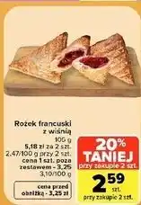 Carrefour Market Rożek francuski z wiśnią oferta