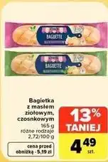 Carrefour Market Bagietka z masłem ziołowym, czosnkowym oferta