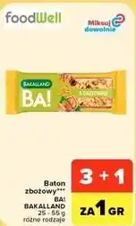 Carrefour Market Baton zbożowy BA! BAKALLAND 25 - 55 g różne rodzaje oferta