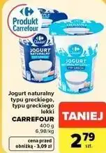 Carrefour Market Jogurt naturalny typu greckiego, typu greckiego lekki CARREFOUR oferta