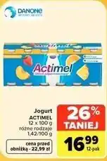 Carrefour Market Jogurt ACTIMEL 12 x 100 g różne rodzaje oferta