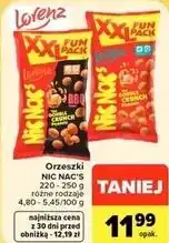 Carrefour Market Orzeszki NIC NAC'S 220-250 g różne rodzaje oferta