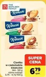 Carrefour Market Ciastka w czekoladzie KRAKUSKI 144 - 181 g różne rodzaje oferta