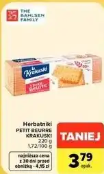 Carrefour Market Herbatniki PETIT BEURRE KRAKUSKI oferta