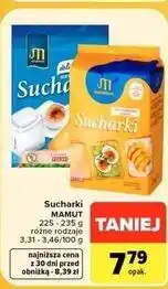 Carrefour Market Sucharki MAMUT 225 - 235 g różne rodzaje oferta