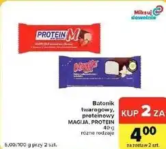 Carrefour Market Batonik twarogowy, proteinowy Magija, Protein oferta