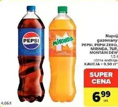 Carrefour Market Napój gazowany Pepsi, Pepsi Zero, Mirinda, 7UP, Mountain Dew oferta