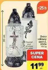 Carrefour Market Znicz szklany KRZYŻ, RÓŻA oferta