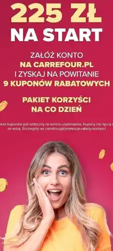 Carrefour Market Pakiet 9 kuponów rabatowych Carrefour.pl - 225 zł na start oferta