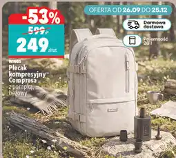 Biedronka Plecak kompresyjny Compresa z pompką, beżowy Wings oferta
