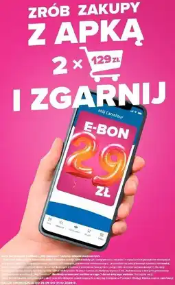 Carrefour Market E-bon 29 zł w aplikacji Mój Carrefour za zakupy 2 x 129 zł oferta