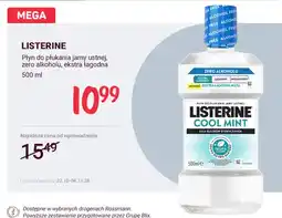 Rossmann Płyn do płukania jamy ustnej zero alkoholu ekstra łagodna Listerine oferta