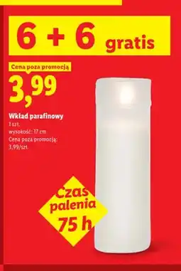 Lidl Wkład parafinowy czas palenia 75 h oferta