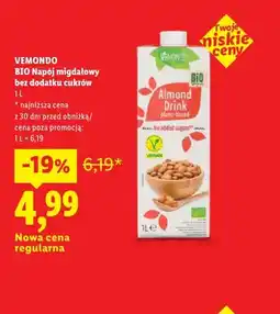 Lidl Napój migdałowy bez dodatku cukrów Vemondo oferta