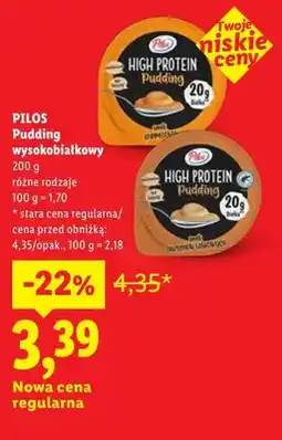 Lidl Pudding wysokobiałkowy Pilos smak karmelowy oferta