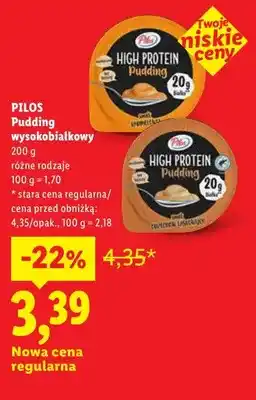 Lidl Pudding wysokobiałkowy Pilos smak karmelowy oferta