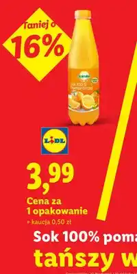 Lidl Sok 100% pomarańcza Solevita oferta