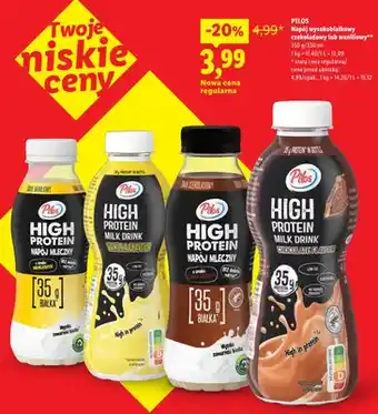 Lidl Napój wysokobiałkowy waniliowy Pilos oferta