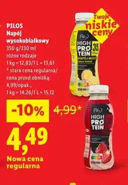 Lidl Napój wysokobiałkowy Pilos High Protein bananowy oferta
