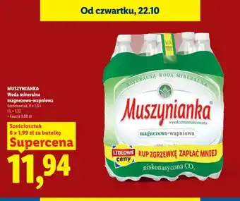 Lidl Woda mineralna magnezowo-wapniowa Muszynianka 6-pak oferta