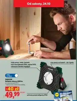 Lidl Reflektor roboczy Parkside 2000lm oferta