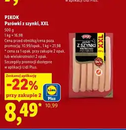 Lidl Parówki z szynki Pikok XXL oferta