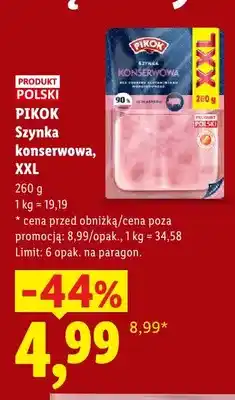 Lidl Szynka konserwowa Pikok XXL oferta