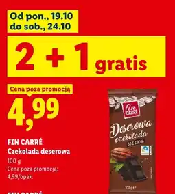 Lidl Czekolada deserowa Fin Carré oferta