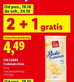 Lidl Czekolada biała Fin Carré oferta